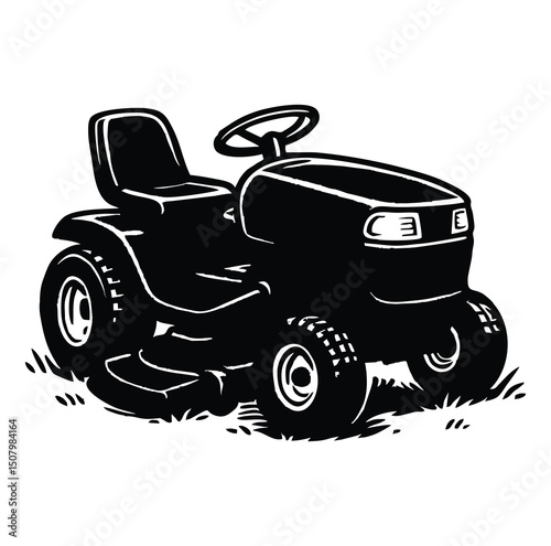 A strong and rugged tractor logo featuring a detailed vector of a tractor, symbolizing agriculture, farming, and hard work. Ideal for farming equipment companies, agricultural businesses, and rural se