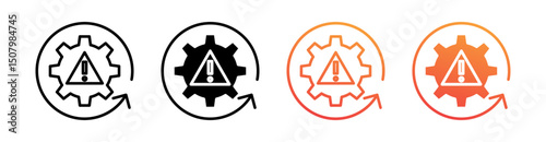 Recovery Multi Style Icon Set Vector 