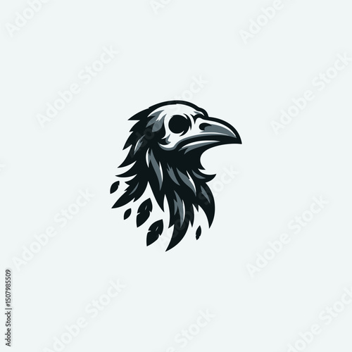 Skull crow logo