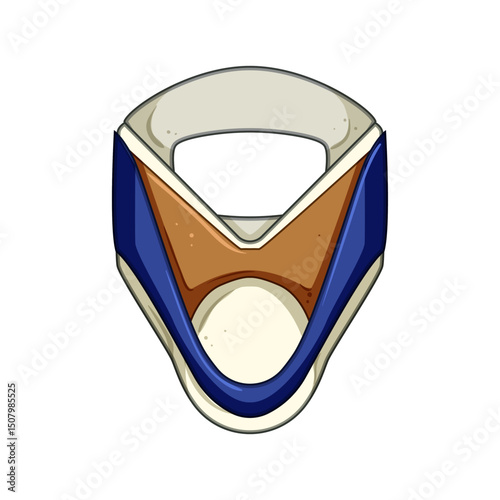 comfort cervical neck collar cartoon vector illustration