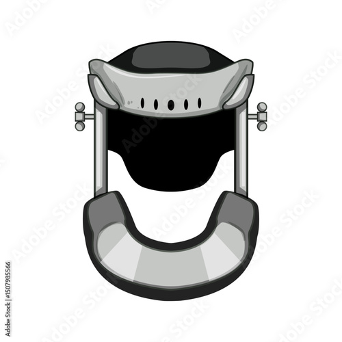stability cervical neck collar cartoon vector illustration