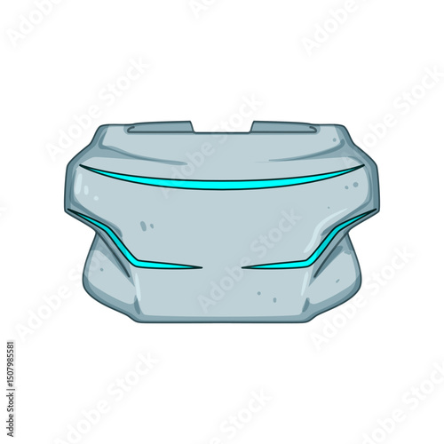 immobilization cervical neck collar cartoon vector illustration
