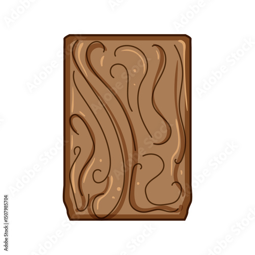 cleaning coconut fiber dish scrubber cartoon vector illustration