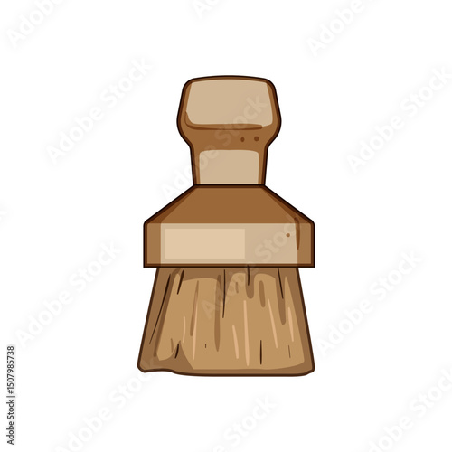 organic coconut fiber dish scrubber cartoon vector illustration