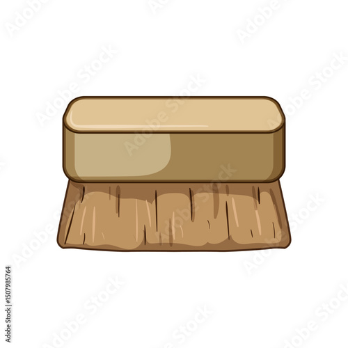compostable coconut fiber dish scrubber cartoon vector illustration