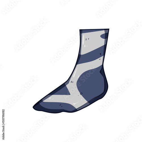 support compression socks cartoon vector illustration