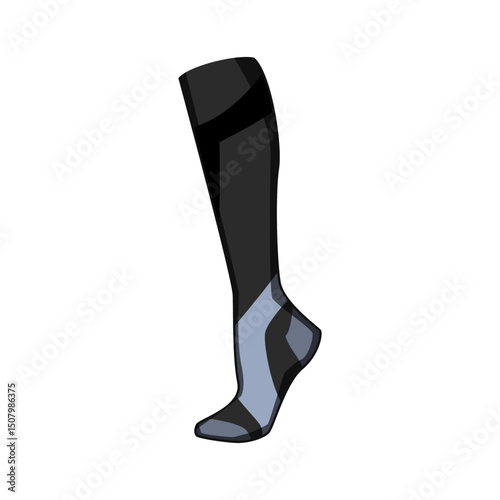 pain compression socks cartoon vector illustration