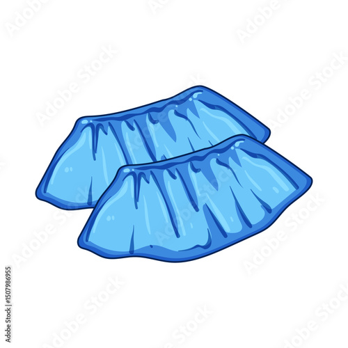 hygiene disposable shoe covers cartoon vector illustration