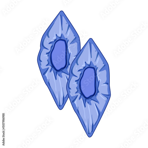 nonslip disposable shoe covers cartoon vector illustration