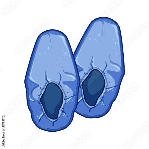 antistatic disposable shoe covers cartoon vector illustration
