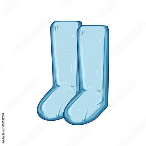 reusable disposable shoe covers cartoon vector illustration