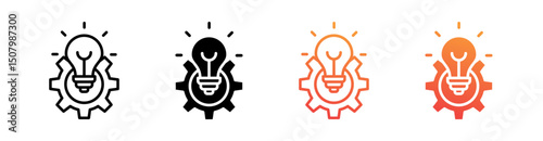 Concept Multi Style Icon Set Vector 