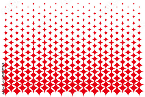 Red Diamond Halftone Screen Tone Pattern
