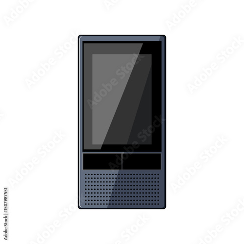 software electronic translator cartoon vector illustration