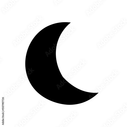 half moon glyph icon