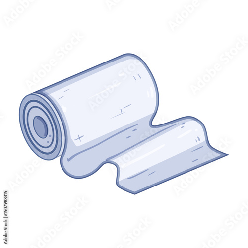 cotton gauze roll cartoon vector illustration