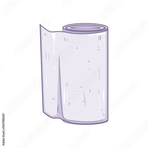 healthcare gauze roll cartoon vector illustration