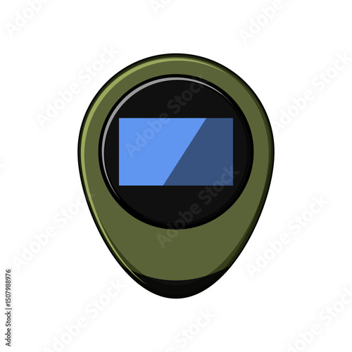 transmitter gps beacon cartoon vector illustration