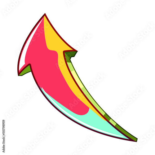 spray graffiti arrow cartoon vector illustration