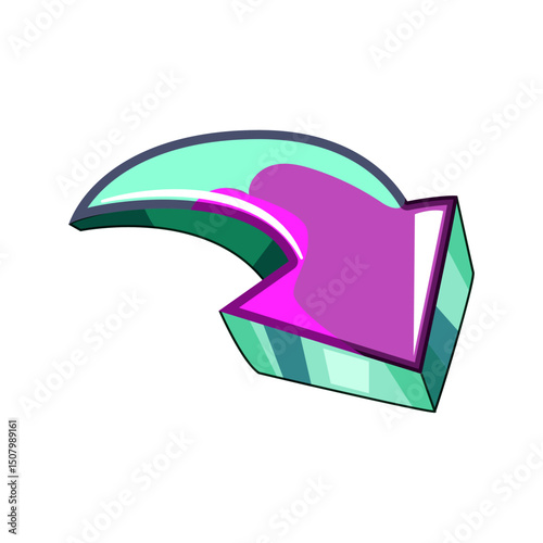 wall graffiti arrow cartoon vector illustration