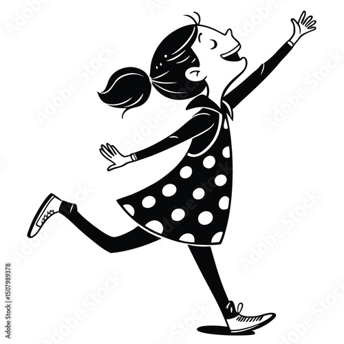 girl in a dress