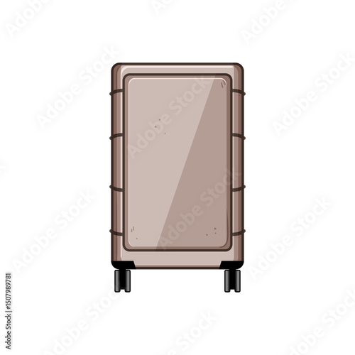 travel hard shell suitcase cartoon vector illustration