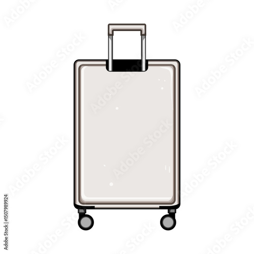 lightweight hard shell suitcase cartoon vector illustration
