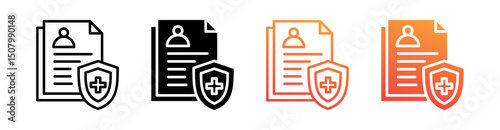 Patient Multi Style Icon Set Vector 