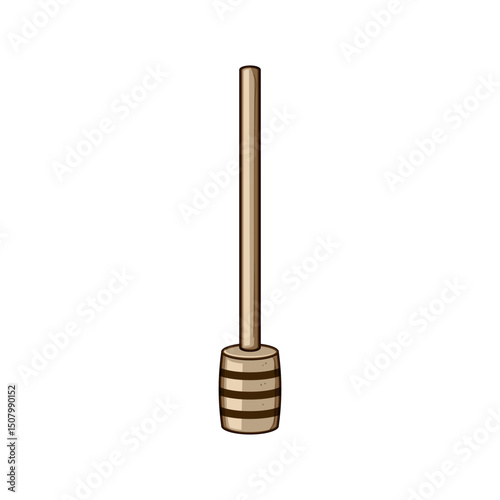 nectar honey dipper stick cartoon vector illustration