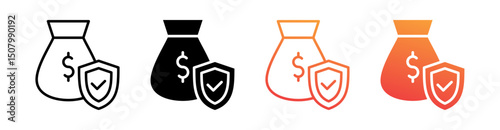 Loan Multi Style Icon Set Vector 
