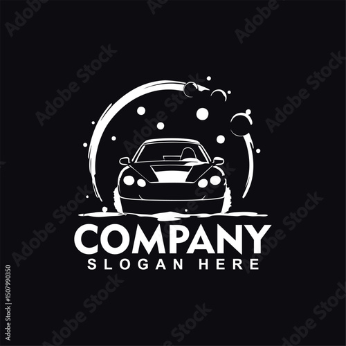 Car wash logo design template, editable and ready to use