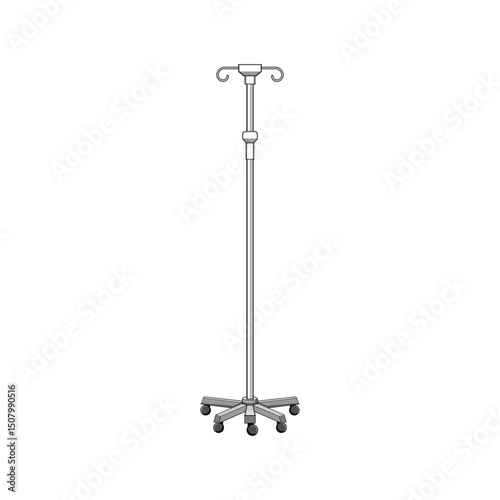 medical hydration iv drip stand cartoon vector illustration