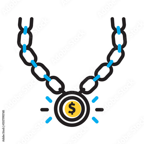 Vector multi color icon for Bling