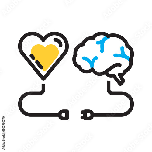 Vector multi color icon for Connect