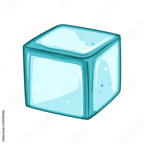 stainless ice cubes reusable cartoon vector illustration
