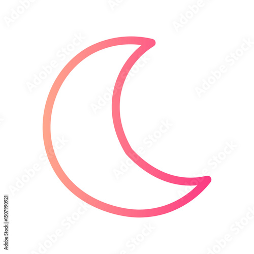 half moon gradient icon