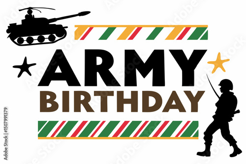 ARMY BIRTHDAY vector illustration