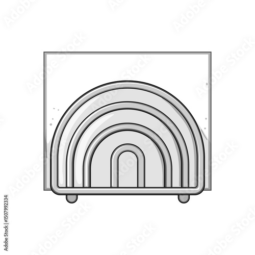 vintage napkin holder cartoon vector illustration