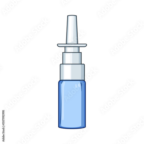 solution nasal spray bottle cartoon vector illustration