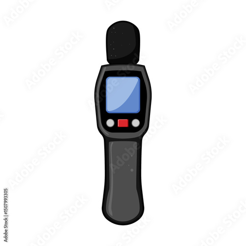 intensity noise level meter cartoon vector illustration