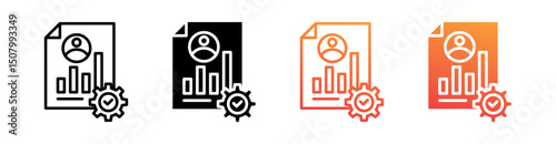 Crm Integration Multi Style Icon Set Vector 