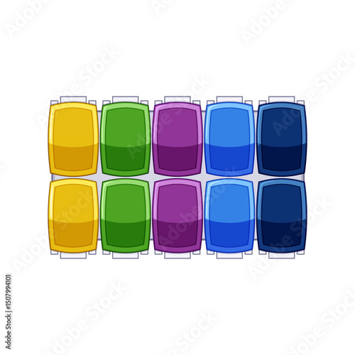 compact pill organizer cartoon vector illustration