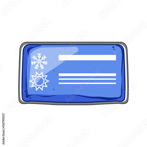 ice reusable hot cold gel pack cartoon vector illustration