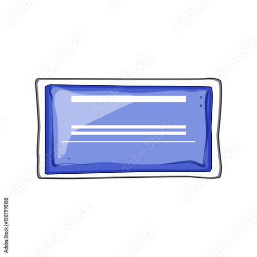flexible reusable hot cold gel pack cartoon vector illustration