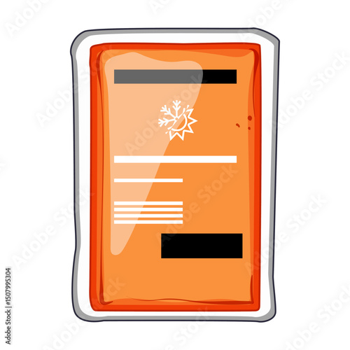 freezer reusable hot cold gel pack cartoon vector illustration