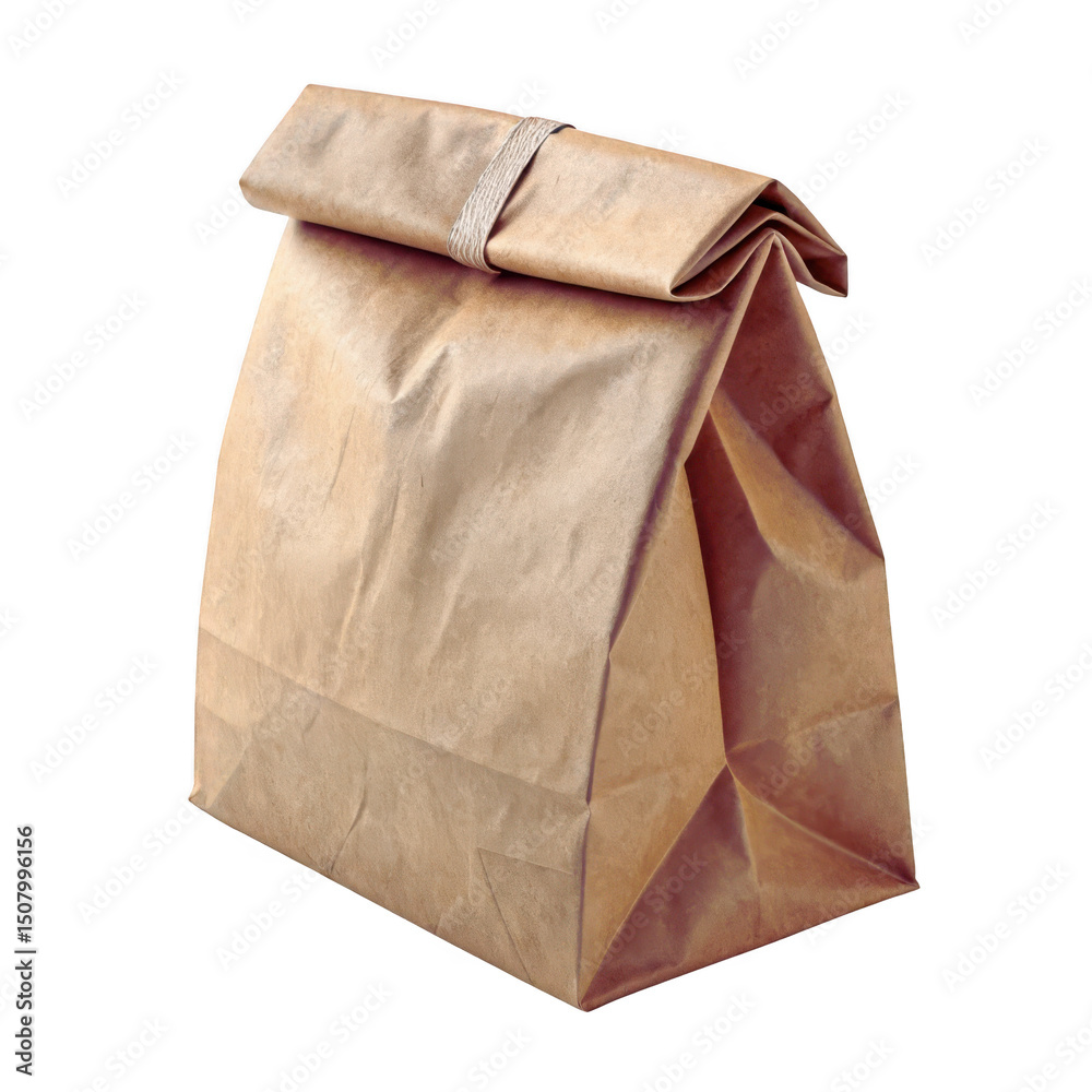 Brown Paper Bag PNG - Tied and Isolated Brown Paper Bag PNG - Tied and Isolated