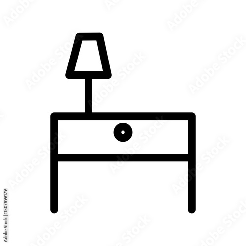 Nightstand line icon