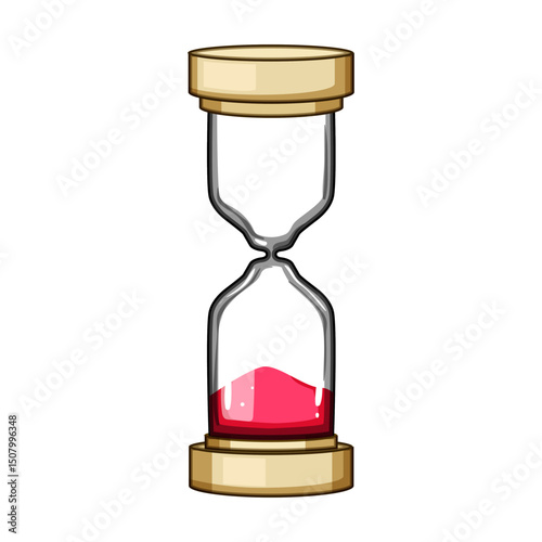 visual sand timer kids cartoon vector illustration