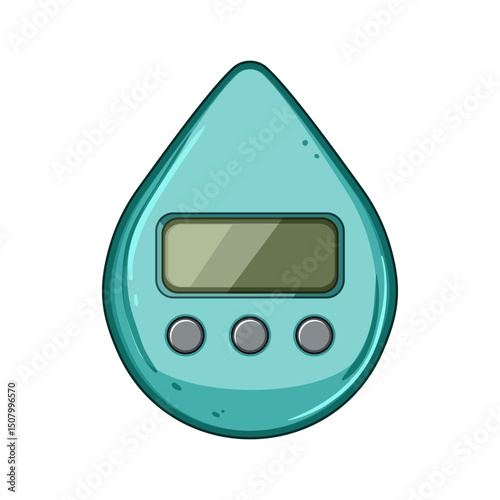 conserve shower timer cartoon vector illustration