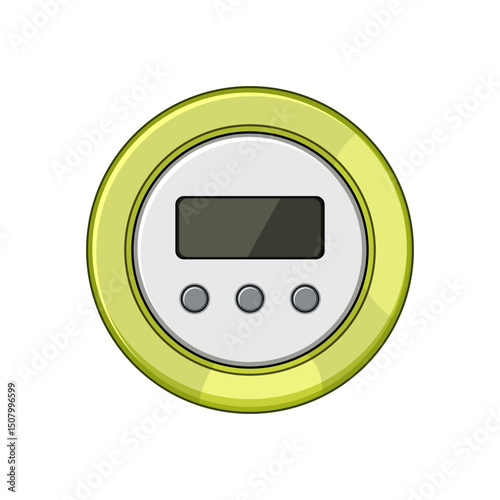 duration shower timer cartoon vector illustration
